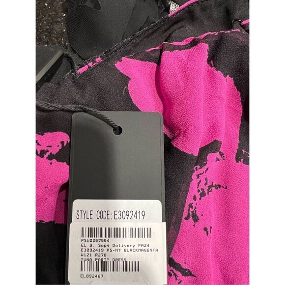 ELLIATT Yuna Asymmetric Party Mini Dress In Pink cocktail Date Dress Size S NWT - Picture 6 of 6